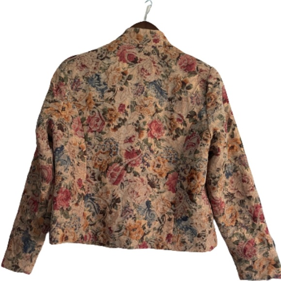 Coldwater Creek Jacquard Cropped Jacket Blazer - Picture 2 of 6